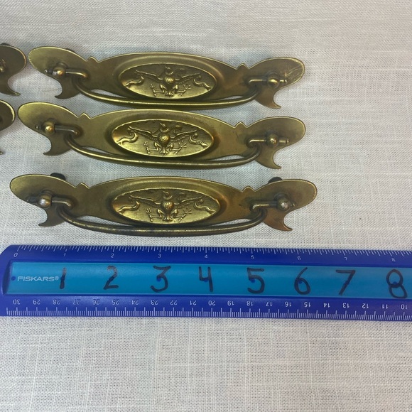 Bald Eagle Brass Antique Hardware Colonial Chippendale Drawer Pull 1” & 6.5” - Picture 3 of 4